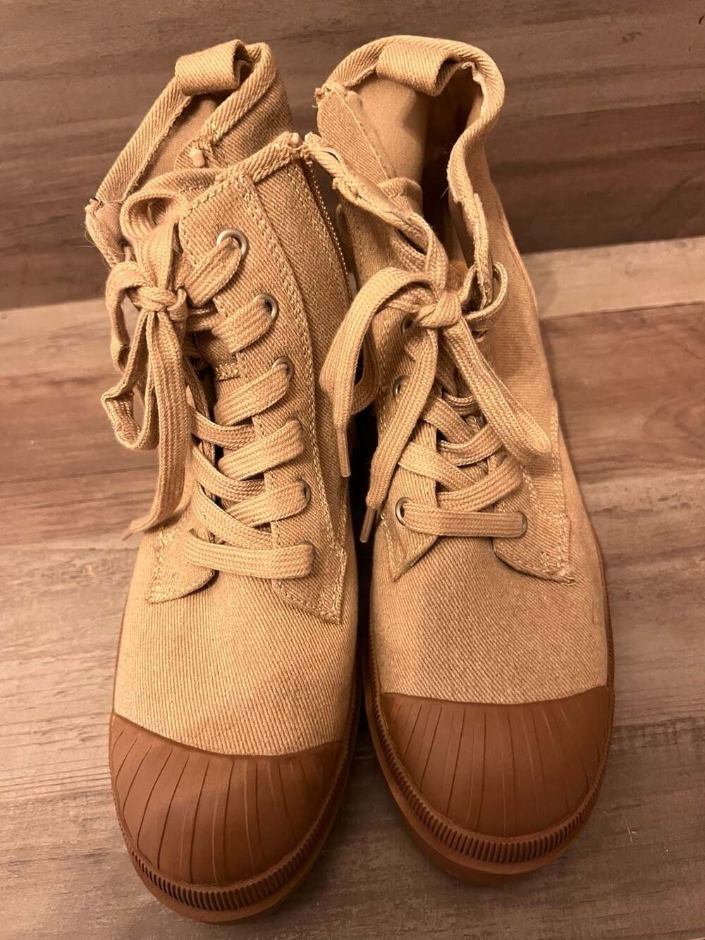 Universal Thread Tan Lace-Up Sneaker Boots